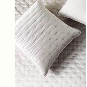 Anthropologie Velvet Cross Stitch Euro Sham New